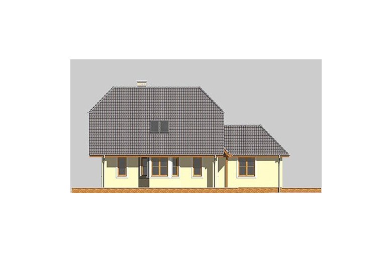 Projekt domu wolnostojącego LK&428 - elewacja 4