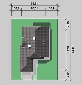 Usytuowanie budynku LK&428 w wersji lustrzanej