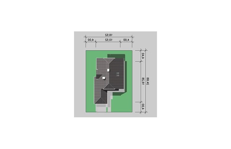 Projekt domu wolnostojącego LK&428 - Usytuowanie - wersja lustrzana