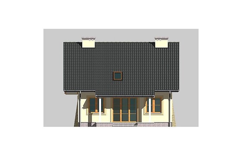 Projekt domu wolnostojącego LK&450 - elewacja 2
