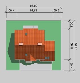 Usytuowanie budynku LK&453 w wersji lustrzanej