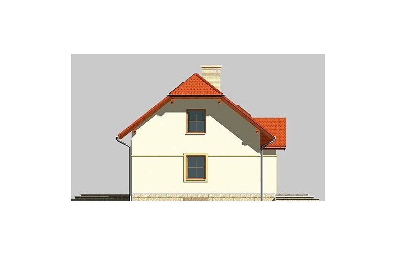 Projekt domu wolnostojącego LK&457 - elewacja 4