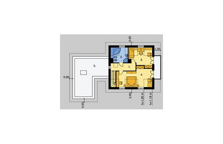 Projekt domu wolnostojącego LK&462 - poddasze