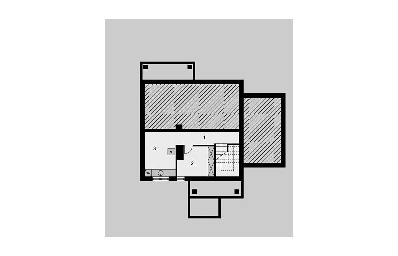 Projekt domu wolnostojącego LK&470 - piwnica