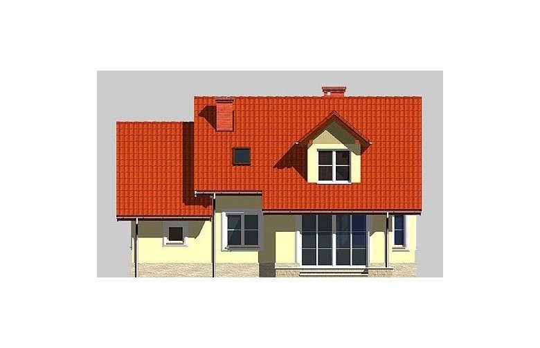 Projekt domu wolnostojącego LK&487 - elewacja 2