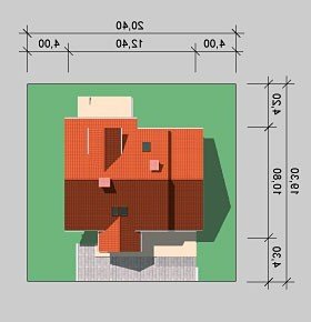 Usytuowanie budynku LK&487 w wersji lustrzanej