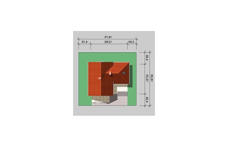 Projekt domu wolnostojącego LK&494 - Usytuowanie - wersja lustrzana