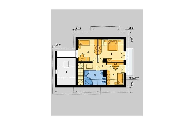 Projekt domu wolnostojącego LK&514 - poddasze