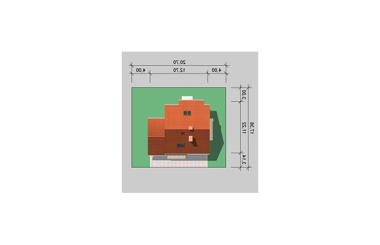 Projekt domu wolnostojącego LK&514 - Usytuowanie - wersja lustrzana