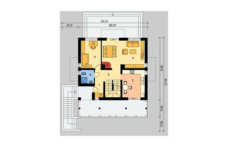 Projekt domu wielorodzinnego LK&554 - parter