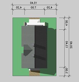 Usytuowanie budynku LK&565 w wersji lustrzanej