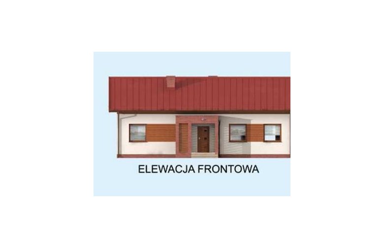 Projekt domu parterowego BELLONA - elewacja 1