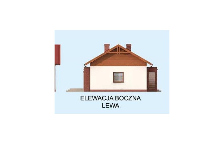 Projekt domu parterowego BELLONA - elewacja 2