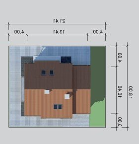 Usytuowanie budynku LK&571 w wersji lustrzanej