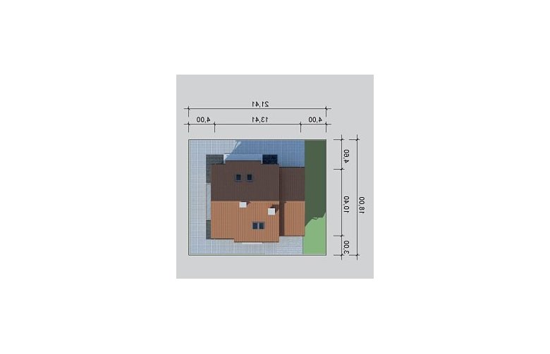 Projekt domu wolnostojącego LK&571 - Usytuowanie - wersja lustrzana