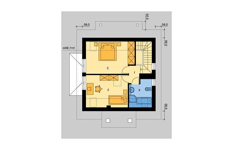 Projekt domu wolnostojącego LK&573 - poddasze