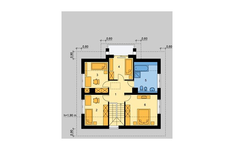 Projekt domu wolnostojącego LK&583 - poddasze