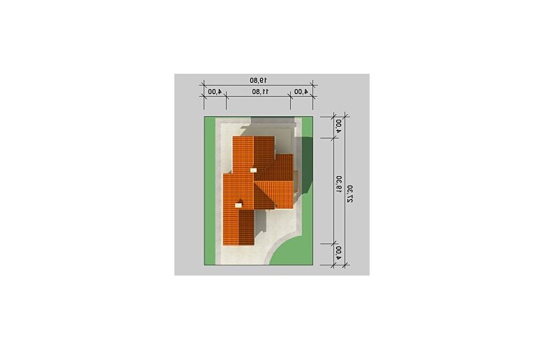 Projekt domu wolnostojącego LK&606 - Usytuowanie - wersja lustrzana