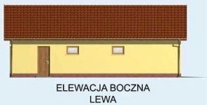 Elewacja projektu G123 garaż dwustanowiskowy z pomieszczeniem gospodarczym - 2