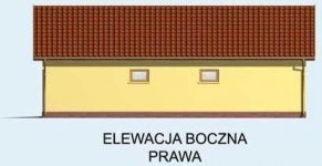 Elewacja projektu G123 garaż dwustanowiskowy z pomieszczeniem gospodarczym - 4