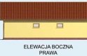 Projekt garażu G123 garaż dwustanowiskowy z pomieszczeniem gospodarczym - elewacja 4