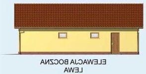 Elewacja projektu G123 garaż dwustanowiskowy z pomieszczeniem gospodarczym - 2 - wersja lustrzana