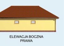 Elewacja projektu G124 garaż trzystanowiskowy z pomieszczeniem gospodarczym - 1