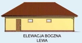 Elewacja projektu G124 garaż trzystanowiskowy z pomieszczeniem gospodarczym - 3