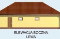 Projekt garażu G124 garaż trzystanowiskowy z pomieszczeniem gospodarczym - elewacja 3