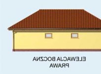 Elewacja projektu G124 garaż trzystanowiskowy z pomieszczeniem gospodarczym - 1 - wersja lustrzana