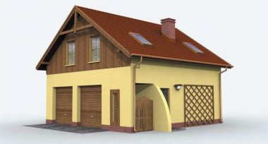 Projekt domu GM1 garaż z częścią mieszkalną
