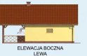 Projekt garażu G121 garaż jednostanowiskowy z werandą i pomieszczeniem gospodarczym - elewacja 2