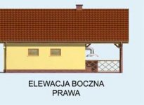 Elewacja projektu G121 garaż jednostanowiskowy z werandą i pomieszczeniem gospodarczym - 4