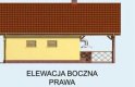 Projekt garażu G121 garaż jednostanowiskowy z werandą i pomieszczeniem gospodarczym - elewacja 4