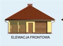 Elewacja projektu G122 garaż jednostanowiskowy z werandą - 1