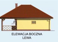 Elewacja projektu G122 garaż jednostanowiskowy z werandą - 2