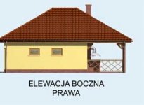 Elewacja projektu G122 garaż jednostanowiskowy z werandą - 4