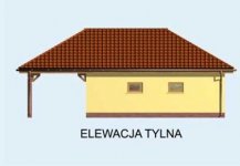 Elewacja projektu G119 garaż dwustanowiskowy z wiatą - 2