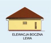 Elewacja projektu G119 garaż dwustanowiskowy z wiatą - 3