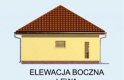 Projekt garażu G119 garaż dwustanowiskowy z wiatą - elewacja 3