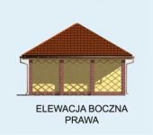 Elewacja projektu G119 garaż dwustanowiskowy z wiatą - 4