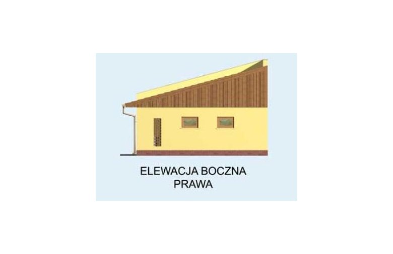 Projekt garażu G117 - elewacja 4