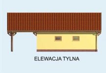 Elewacja projektu G118 garaż dwustanowiskowy z wiatą i pomieszczeniem gospodarczym - 2