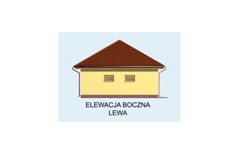 Projekt garażu G116 - elewacja 2