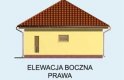 Projekt garażu G116 - elewacja 4