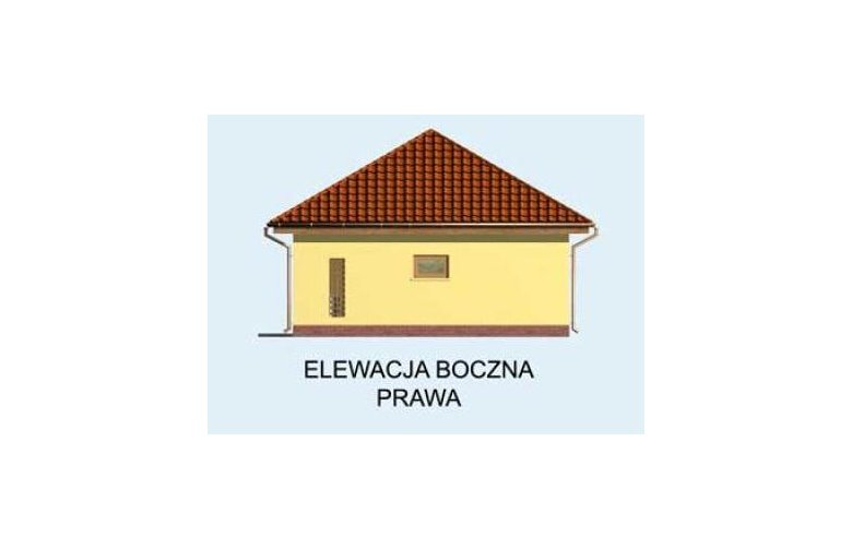 Projekt garażu G116 - elewacja 4