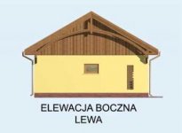 Elewacja projektu G115 garaż jednostanowiskowy z pomieszczeniem gospodarczym - 2