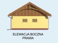 Elewacja projektu G115 garaż jednostanowiskowy z pomieszczeniem gospodarczym - 4