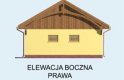 Projekt garażu G115 garaż jednostanowiskowy z pomieszczeniem gospodarczym - elewacja 4