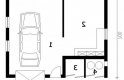 Projekt garażu G115 garaż jednostanowiskowy z pomieszczeniem gospodarczym - przyziemie